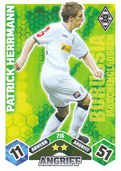 Patrick Herrmann Borussia Monchengladbach 2010/11 Topps MA Bundesliga #216